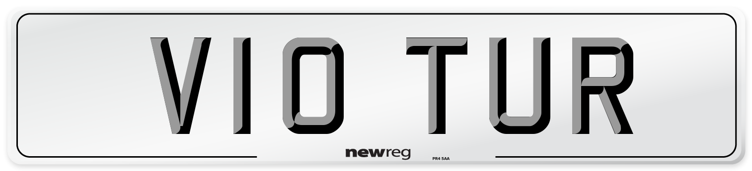 V10 TUR Number Plate from New Reg